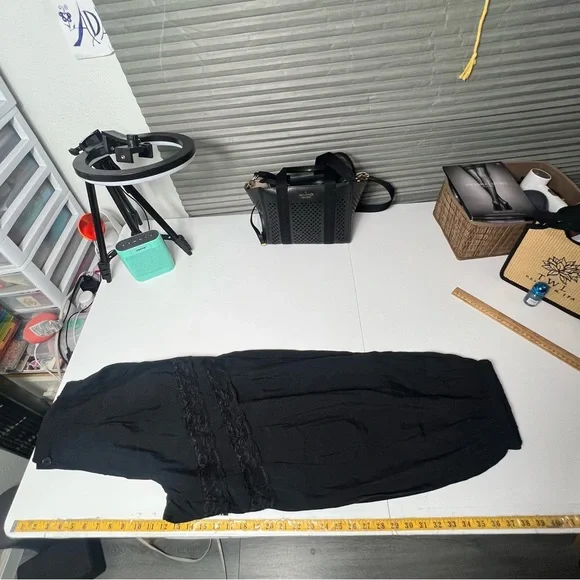 Anthropologie Pieced Black Lace Joggers Size S NWT - Picture 12 of 16